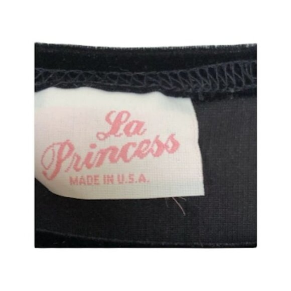 La Princess Black Velvet‎ Party Holiday Girls Dress Size 8 Flawed - Picture 4 of 6